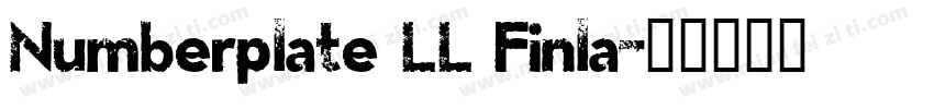 Numberplate LL Finla字体转换